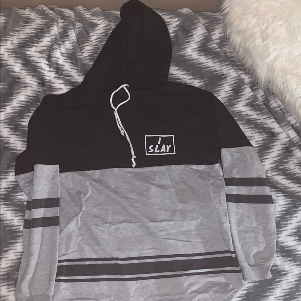 Long sleeve shirt with hoodie